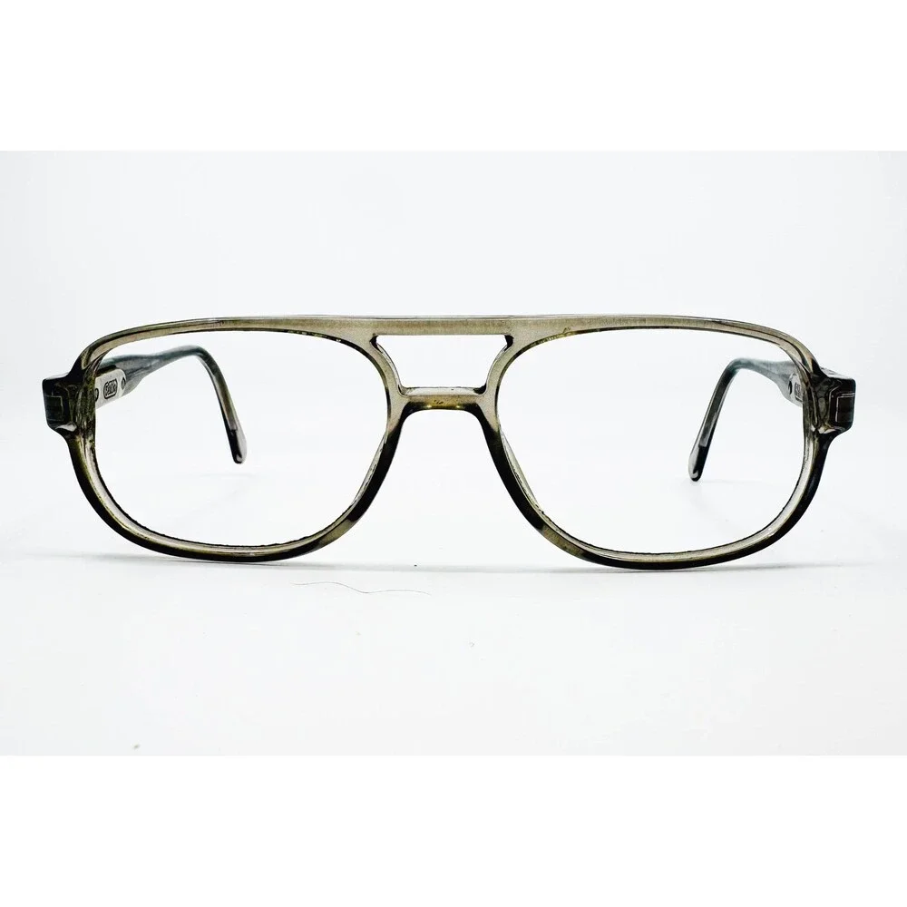 Safilo Elasta 1126 Eyeglasses Mens Gray Aviator Double Bridge Italy 145 56-16